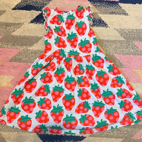 Mini Boden Cotton Strawberry Dress - Picture 4 of 7